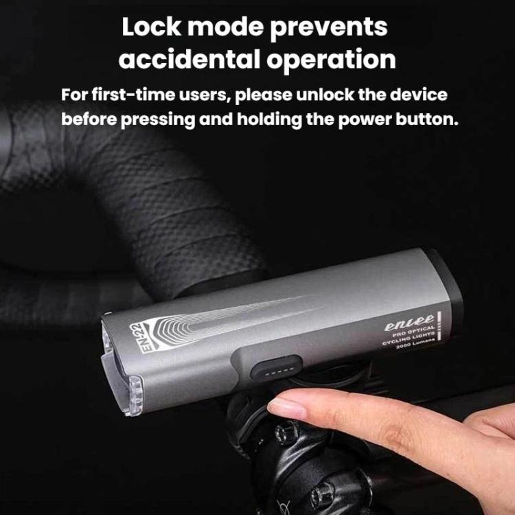 ENLEE EN-22 IP66 Waterproof High-Brightness Bike Headlight Anti-Glare Night Riding Light, 1600LM Black, 1600LM Grey, 2000LM Black, 2000LM Grey