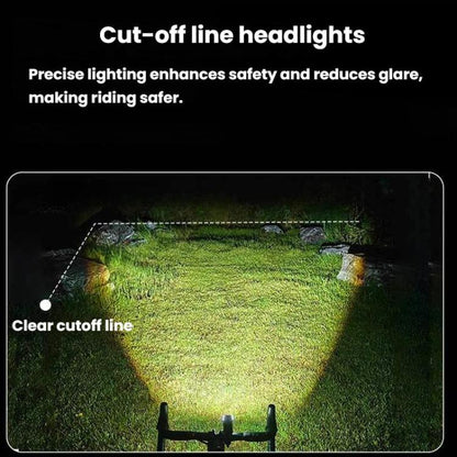 ENLEE EN-22 IP66 Waterproof High-Brightness Bike Headlight Anti-Glare Night Riding Light, 1600LM Black, 1600LM Grey, 2000LM Black, 2000LM Grey