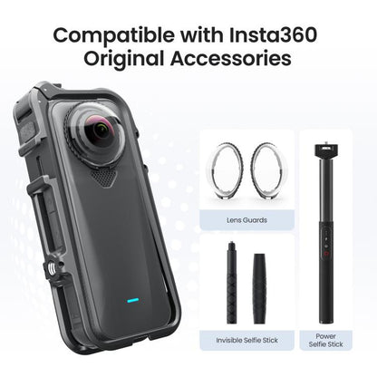 For Insta360 X4 Air AMagisn Camera Cage Plastic Expansion Frame With Windproof Foam