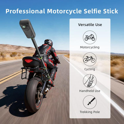 aMagisn 1.1m Aluminum Telescopic Selfie Stick for Cycling Photography Camera Monopod, Only Stick, With Trekking Pole Tip