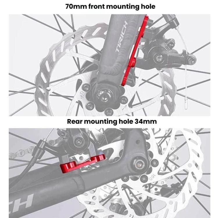 ENLEE Road Bike Disc Brake Adapter, Front Clamp Black, Front Clamp Red, Front Clamp Blue, Rear Clamp Black, Rear Clamp Red, Rear Clamp Blue