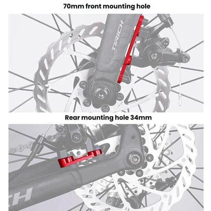 ENLEE Road Bike Disc Brake Adapter, Front Clamp Black, Front Clamp Red, Front Clamp Blue, Rear Clamp Black, Rear Clamp Red, Rear Clamp Blue