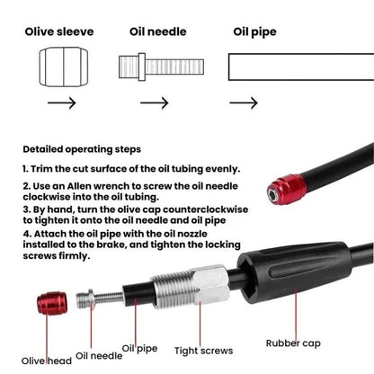 ENLEE Quick-Release Bike Hydraulic Needle & Olive For SRAM & AVID Brakes, 4sets, 100sets