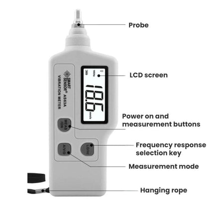 SMART SENSOR Portable Handheld Motor Vibration Analyzer, SMART SENSOR AS63A