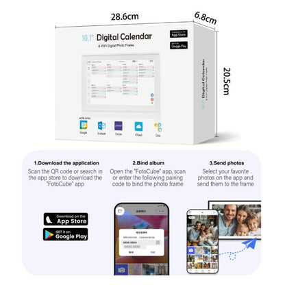 10.1-Inch WiFi Smart Digital Calendar Frame Planner Touchscreen Display With App Control, EU Plug, US Plug, UK Plug, AU Plug