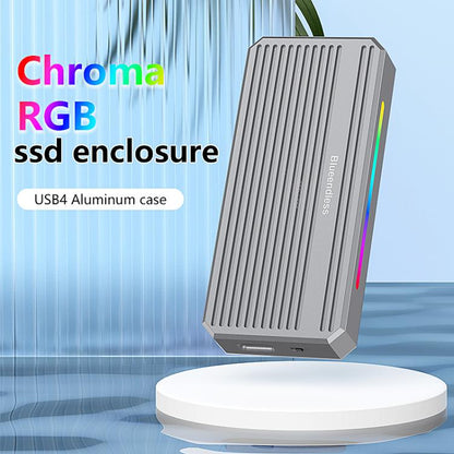 USB4 External SSD Enclosure With RGB L & External Fan M.2 NVMe SSD Reader, M280U4 PLUS