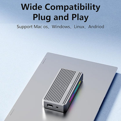 USB4 External SSD Enclosure With RGB L & External Fan M.2 NVMe SSD Reader, M280U4 PLUS