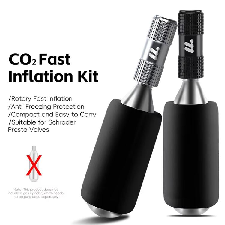 WEST BIKING Bicycle CO2 Inflator Valve Head Universal Adapter for Presta & Schrader Valves with Anti-Freeze Foam Sleeve