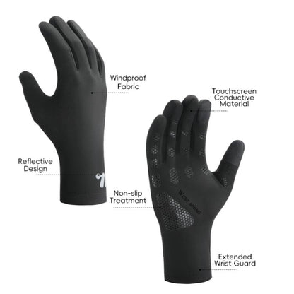 WEST BIKING Touchscreen Winter Bicycle Gloves Fleece-Lined Full Finger Thermal Gloves for Road Biking