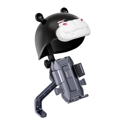 Outdoor Waterproof Motorcycle Phone Mount With Helmet Universal Phone Navigation Bracket, Handlebar Black, Handlebar Pink, Rearview Mirror Black, Rearview Mirror Pink