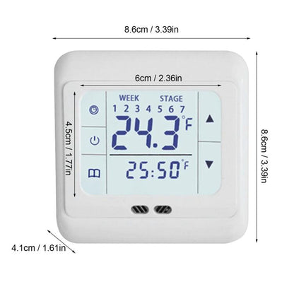 16A Floor Thermostat Underfloor Heating Temperature Regulator, No WiFi, WiFi Version