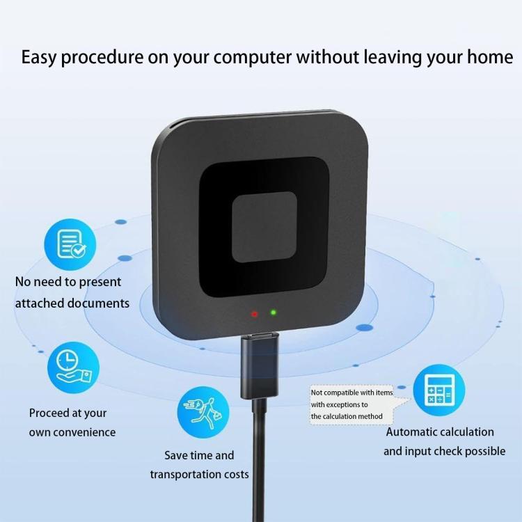 Square Smart Card Reader For Bank Cards Tax Filing Storage Cards, USB, Type-C