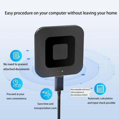 Square Smart Card Reader For Bank Cards Tax Filing Storage Cards, USB, Type-C