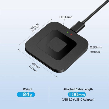 Square Smart Card Reader For Bank Cards Tax Filing Storage Cards, USB, Type-C