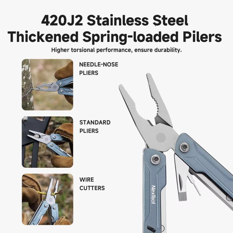 NexTool S11 Mini Sailor 11-In-1 Outdoor Multi Tool Pocket Knife Folding Pliers Wire Cutters EDC Survival Kit, S11 Blue, S11 Black