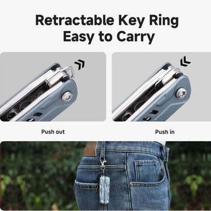 NexTool S11 Mini Sailor 11-In-1 Outdoor Multi Tool Pocket Knife Folding Pliers Wire Cutters EDC Survival Kit, S11 Blue, S11 Black