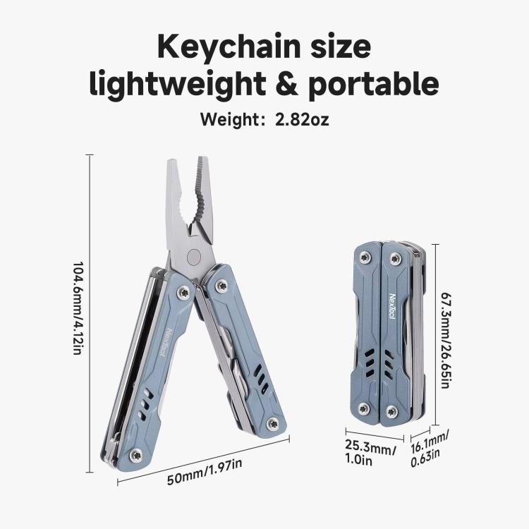 NexTool S11 Mini Sailor 11-In-1 Outdoor Multi Tool Pocket Knife Folding Pliers Wire Cutters EDC Survival Kit, S11 Blue, S11 Black