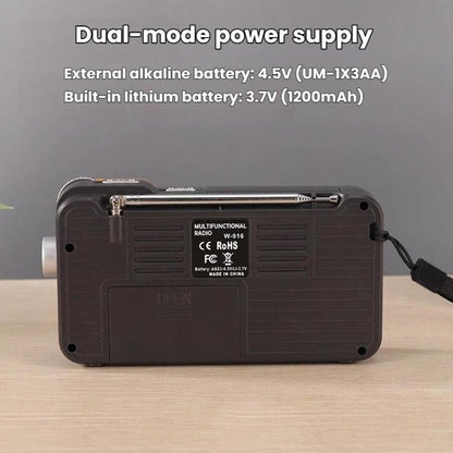 W-916 Portable Pointer Radio With Reading Light FM/AM Dual-Band Radio