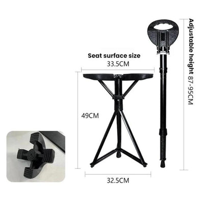 Outdoor Multi-Functional Lightweight Non-Slip Hiking Stick/Stool