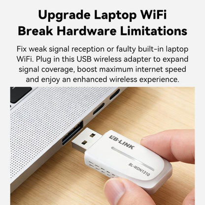 LB-LINK BL-WDN1310 1300Mbps Driver-Free Dual-Band 5GHz Desktop/Laptop Wireless Network Adapter Receiver Transmitter USB External Network Card, BL-WDN1310