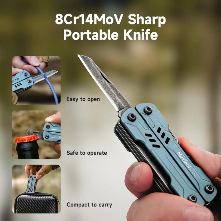 NexTool S11 Pro Mini Sailor 12-In-1 Outdoor Multi Tool Pocket Knife Folding Pliers Wire Cutters EDC Survival Kit, S11 Pro
