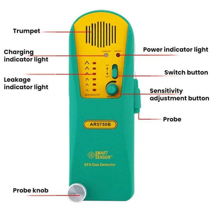 SMART SENSOR Refrigerator And Air Conditioner SF6 Refrigerant Leak Detector, SMART SENSOR AR5750B