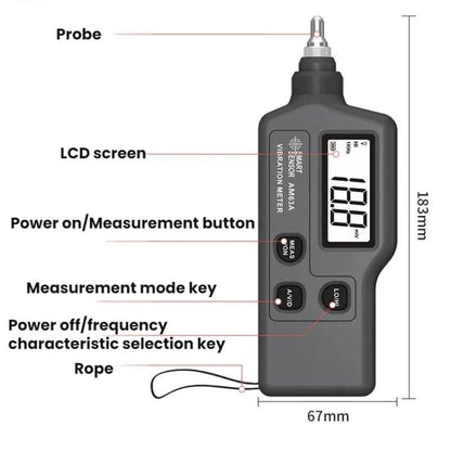 SMART SENSOR Explosion-Proof Handheld Portable High-Precision Motor Vibration Meter, SMART SENSOR AM63A