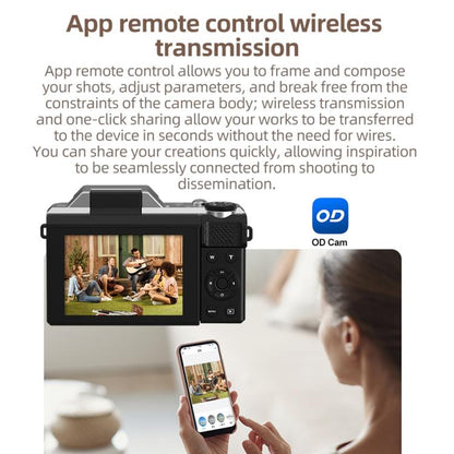 D27 4K Vlogging Camera 64MP Photo, 6x Optical Zoom, 180-Degree Flip Screen & WiFi Connectivity, D27 Black, D27 Brown