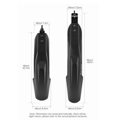 WEST BIKING Extra Wide & Long Mountain Bike Fenders, Full Coverage Mud Guards for 20 22 24 Inch Bicycles
