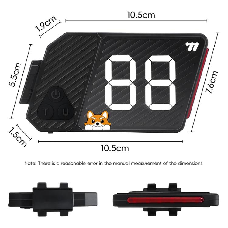 WEST BIKING USB-C Rechargeable Bicycle Number Plate Light 3 Light Modes, Adjustable Number 0-99