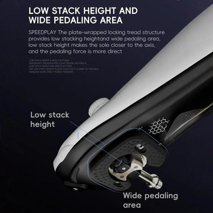 WEST BIKING Bicycle Road Bike Lock Pedal Double-Sided Lock 3 Bearing Bike Pedals