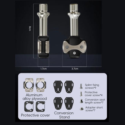 WEST BIKING Bicycle Road Bike Lock Pedal Double-Sided Lock 3 Bearing Bike Pedals