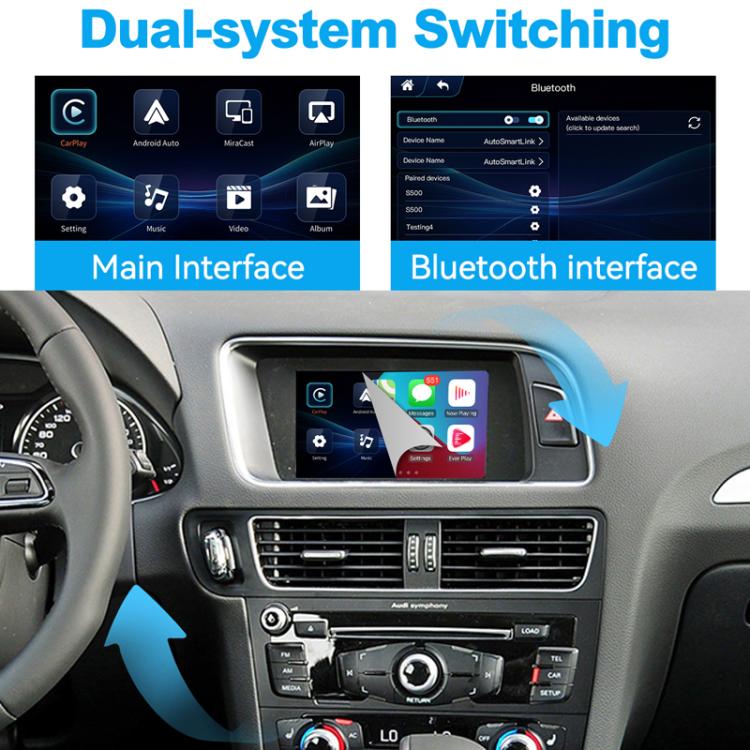 JOYEAUTO WZAU Wireless CarPlay Module Decoder, For Audi A4L/A5/Q5/B8 Without MMI 2010-2016, For Audi A3MMI 2012-2018, 2016-2018 A4/A5/Q2/Q7/B9, For Audi A1/Q3 MMI 2G 3G 2012-2018, For Audi A6/A7/A8 MIB，MMI，RMC 2012-2017