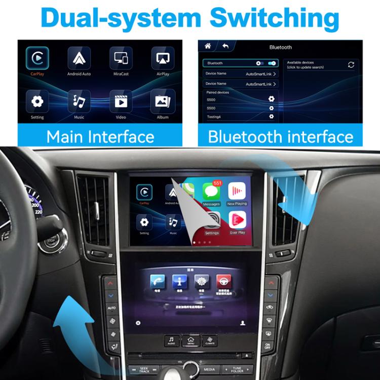 Wireless CarPlay Module Decoder, For Infiniti Q50/Q60/Q50L/QX50 2015-2019 JOYEAUTO WZIN-1, For Infiniti QX60/Q70 2015-2019 JOYEAUTO WZIN-2, For Infiniti QX70/Q70 Low 2017-2019 JOYEAUTO WZIN-3, For Infiniti Q50/Q60/Q50L 2013-2015 JOYEAUTO WZIN-4