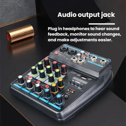 D4 4-Channel Mixer With Reverb Stage & Live Streaming Audio Mixer
