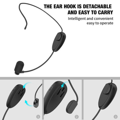 K-06 2.4G Head-Mounted Wireless Microphone Amplifier Headset, 1 in 1, 1 in 2