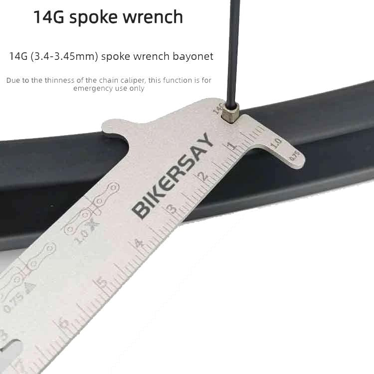 BIKERSAY 7-in-1 Chain Wear Indicator Tool Measuring Ruler Bicycle Maintenance Tool