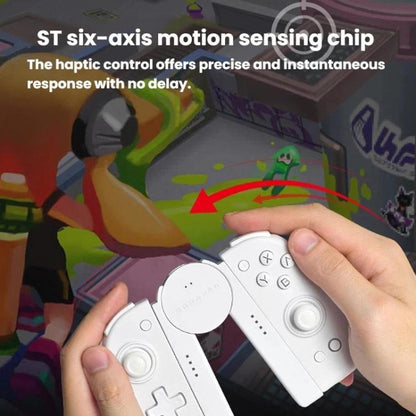 MOBAPAD For Nintendo Switch Split Left & Right Joypad Hall Effect Joystick Game Controller, S1-HD White, S1-HD Black