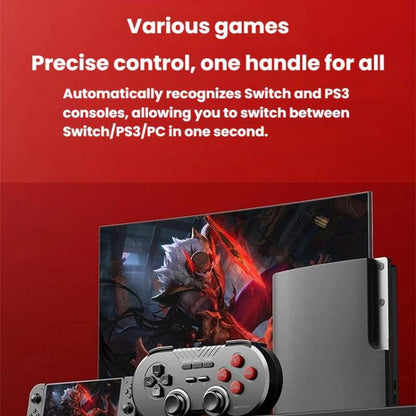 GAMEMT 080S 2.4G Vibration Wireless Game Controller For PC / Switch / PS3, Single, With Receiver, Double With Receiver