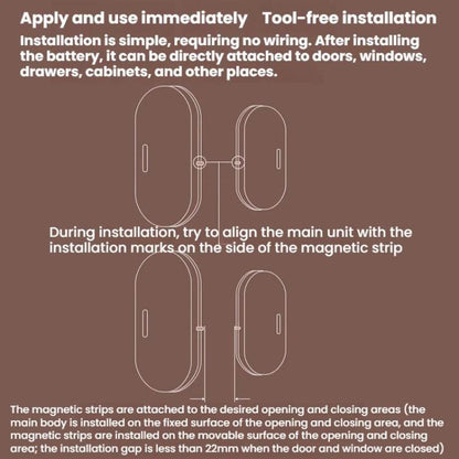 2 In 1 Smart Zigbee Door Window Sensor, Compatible With Home Assistant, ZG-102Z