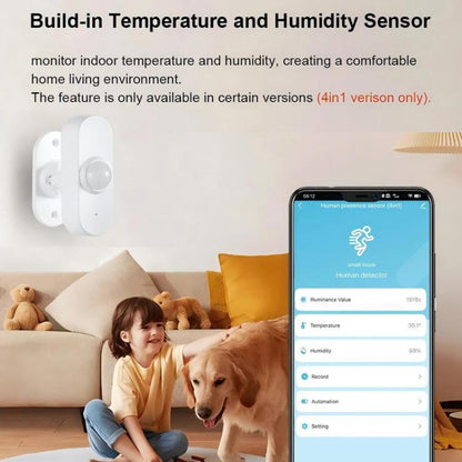 PIR+Light Sensor+Temperature/Humidity+USB Human Presence Sensor Zigbee Low-Power Temperature/Humidity Light Sensor, ZG-204ZH With 24GHz Millimeter Wave, ZG-204ZQ