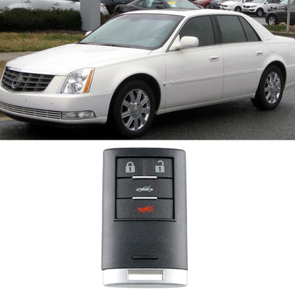 For Cadillac Car Remote Key Fob Case With Sedan Key Blade Blank, 3+1 Buttons