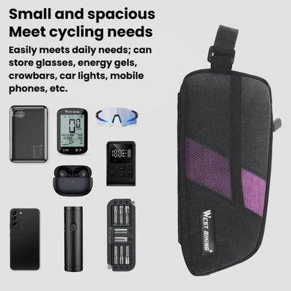 WEST BIKING YP0707429 Portable Large-Capacity Bike Top Tube Bag Road Bike Cycling Gear