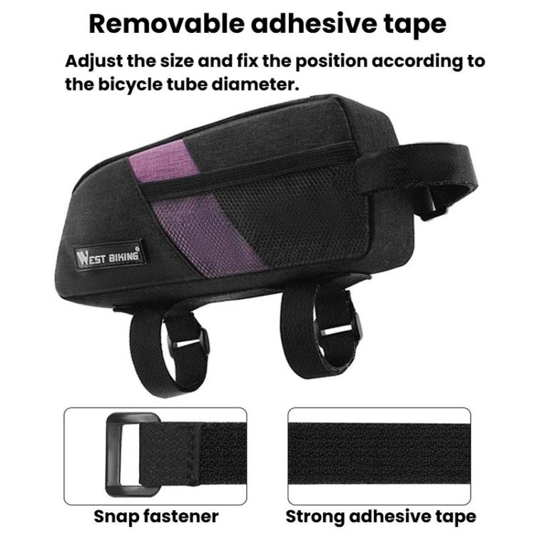 WEST BIKING YP0707429 Portable Large-Capacity Bike Top Tube Bag Road Bike Cycling Gear