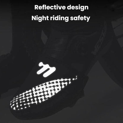 WEST BIKING Breathable Reflective Cycling Shoe Covers For Bikes Half Palm Windproof & Warm Shoe Covers, M, L, XL