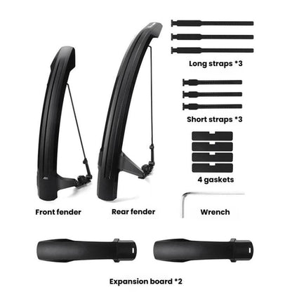 WEST BIKING YP0714046 Bike Front & Rear Extended Fenders Waterproof Mudguards Cycling Accessories