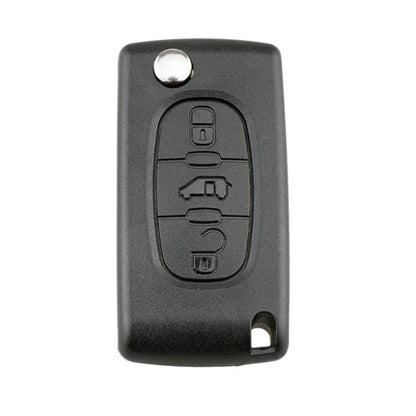 For Peugeot / Citroen Folding Car Remote Key Shell Special MPV Key, Grooveless With Seat VA2, CE0536, Grooved Without Seat HU83, CE0523