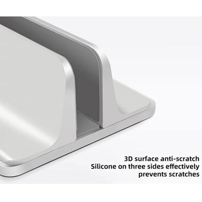 Aluminum Alloy Adjustable Laptop Vertical Stand Space-Saving Desk Organizer