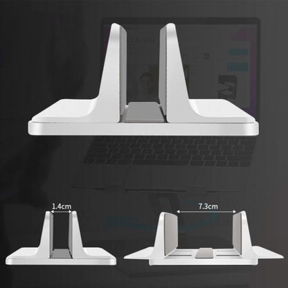 Aluminum Alloy Adjustable Laptop Vertical Stand Space-Saving Desk Organizer
