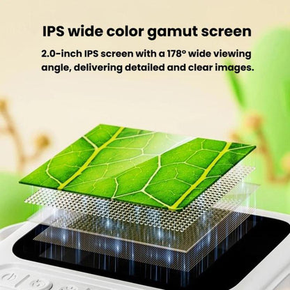 H375 2 Inch IPS Screen Manual Focus Microscope Rechargeable Kids Microscope With Light